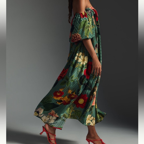 Siddhartha Bansal Off the shoulder floral dress NWT size Small - Picture 9 of 10